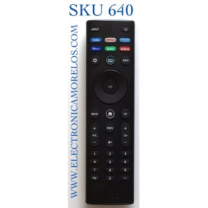 CONTROL REMOTO PARA TV VIZIO SMART TV   / NUMERO DE PARTE  XRT140L42045